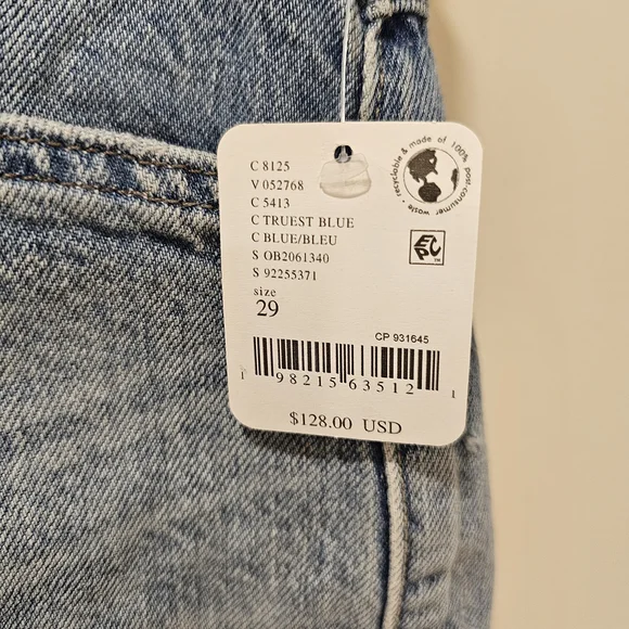 We The Free Moxie Barrel Shorts In Truest Blue Size 29 NWT - Picture 3 of 5